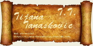 Tijana Tanasković vizit kartica